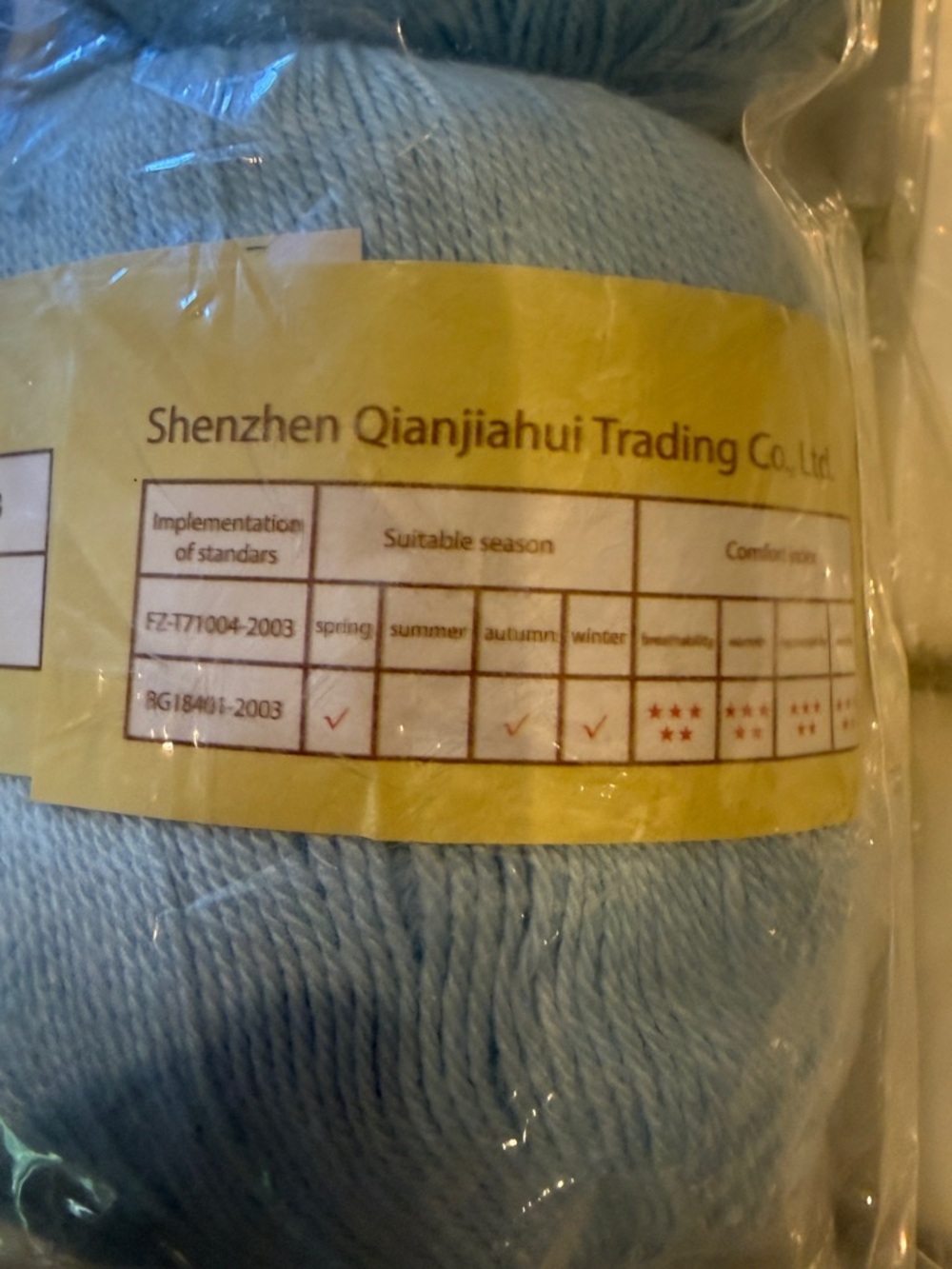 Lot of 18 QJH Cashmere Yarn Skeins + 18 Spools Matching Thread Knitting Blue 39 - Picture 6 of 8